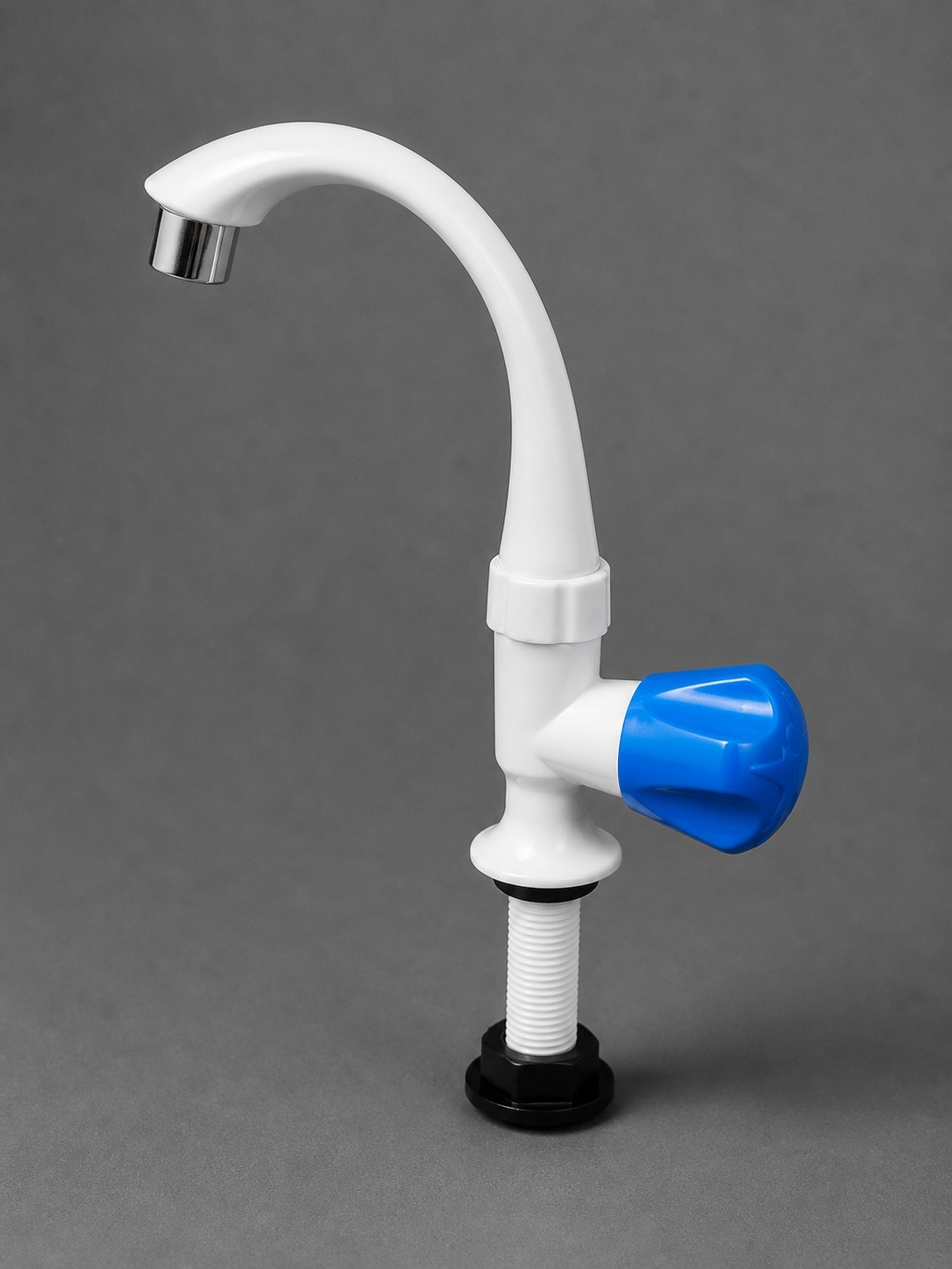 Premium Plastic Swan Neck Water Tap – White & Blue - Image 2