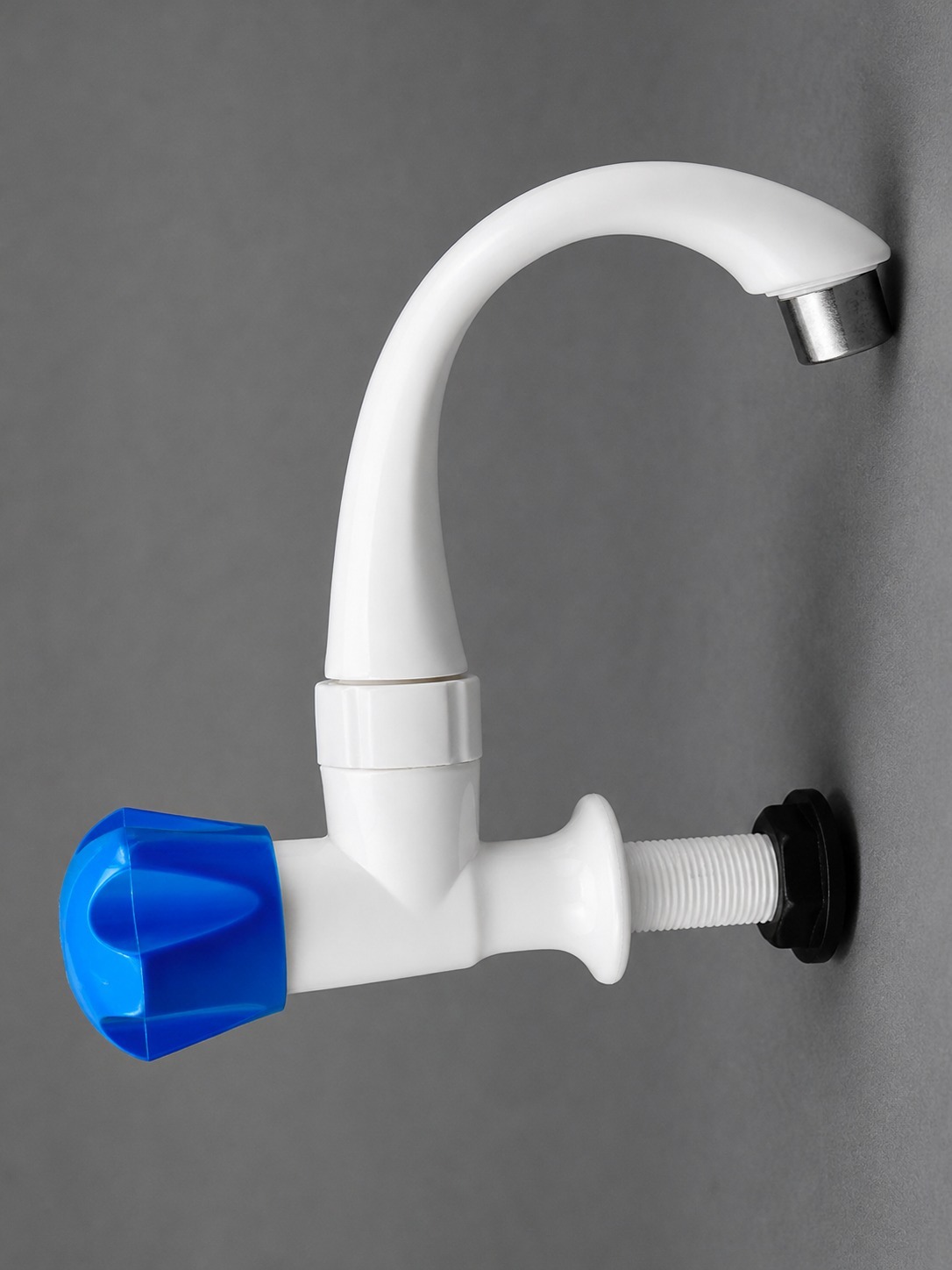 Premium Plastic Swan Neck Water Tap – White & Blue - Image 3